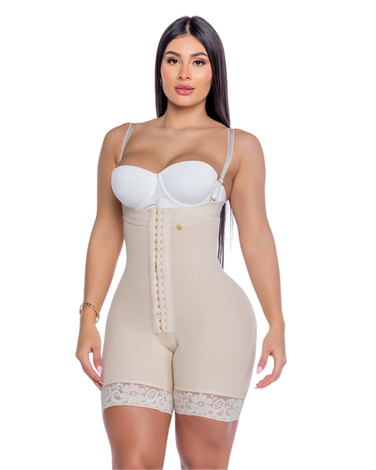 Faja Media Pierna Strapless – 3 Niveles de Broches | Cola Redonda | Cierre Perineal CON-14