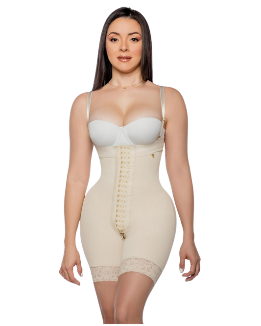 Faja Media Pierna Strapless – 3 Niveles de Broches | Cola Invisible | Cierre Perineal INV-10